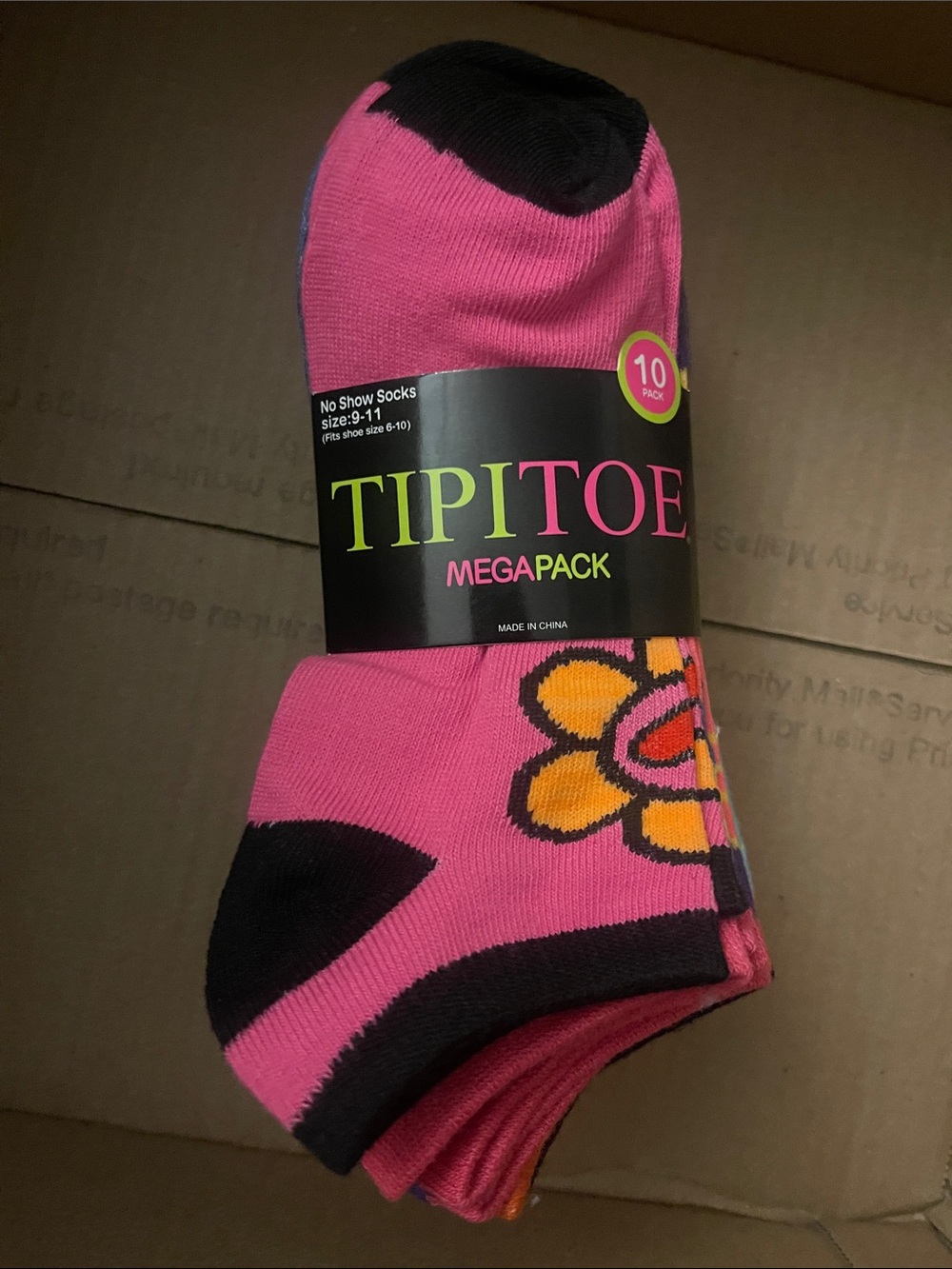 Women's Colorful FLORAL HEART VIBES Ankle Socks - Multi-Color 10-Pack - Picture 2 of 4